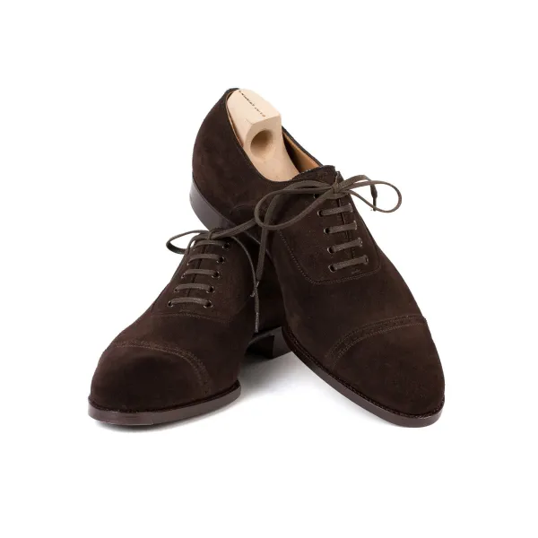 Saint Crispin's Oxford "Straight Tip" Aus Dunkelbraunem Wildleder - Reine Handarbeit* S