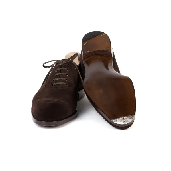 Saint Crispin's Oxford "Straight Tip" Aus Dunkelbraunem Wildleder - Reine Handarbeit* S