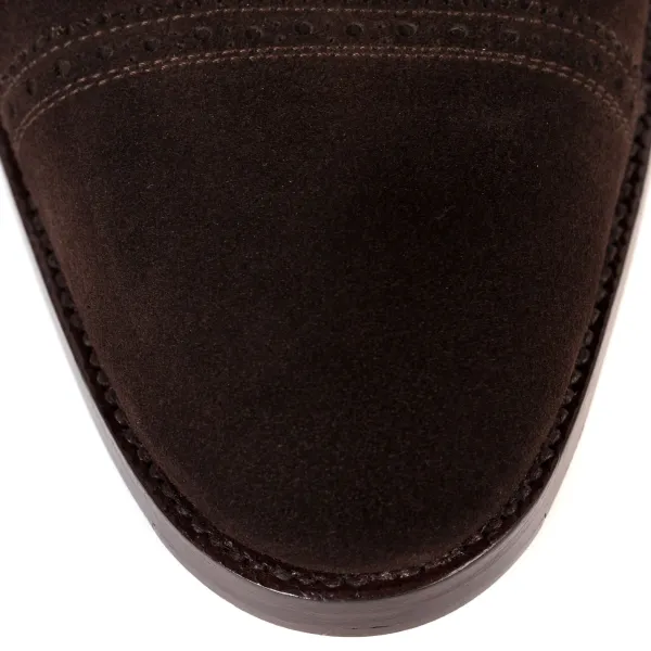 Saint Crispin's Oxford "Straight Tip" Aus Dunkelbraunem Wildleder - Reine Handarbeit* S
