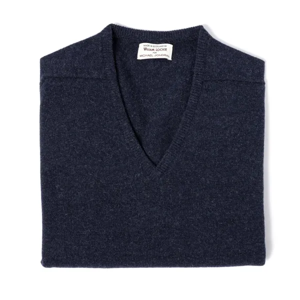 William Lockie Pullover „Leven Vee" Aus Reiner Geelong-Lambswool 2-Lagig* Strickwaren