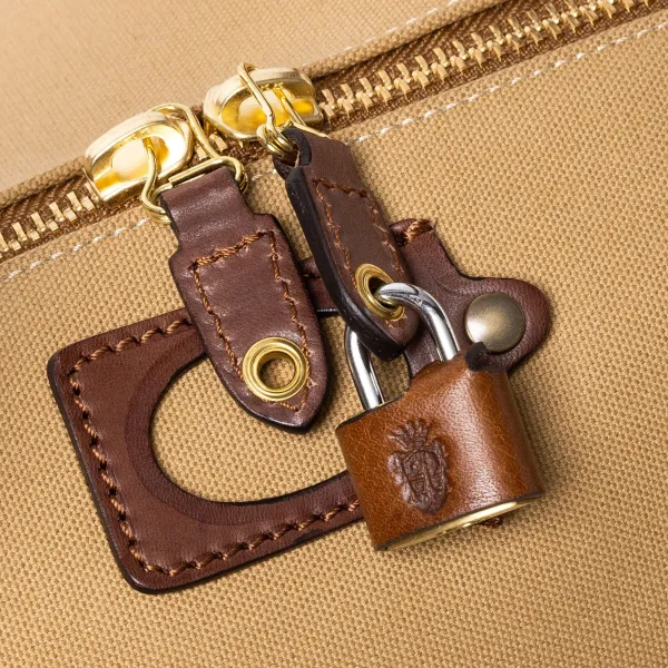 Felisi Reisetasche „Happy Weekend" Aus Baumwoll-Canvas Und Sattelleder -* Taschen