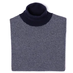 Brigatelli seit 1922 Rollkragenpullover Aus Merinowolle Und Kaschmir Mit Quadratischem Jacquard 1-Lagig, Ca* Strickwaren