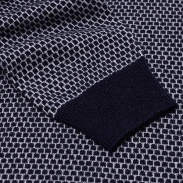 Brigatelli seit 1922 Rollkragenpullover Aus Merinowolle Und Kaschmir Mit Quadratischem Jacquard 1-Lagig, Ca* Strickwaren