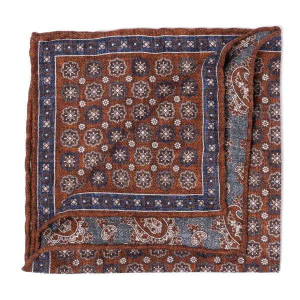 Manufaktur Rosi Rosi Collection X Mj: Einstecktuch „Medallion Double Print" In Reinem S* Taschentücher