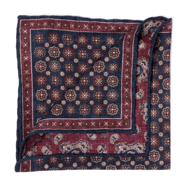 Manufaktur Rosi Rosi Collection X Mj: Einstecktuch „Medallion Double Print" In Reinem S* Taschentücher