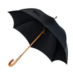 Maglia Schwarzer Regenschirm „Traveller" Mit Holzgriff* Regenschirme