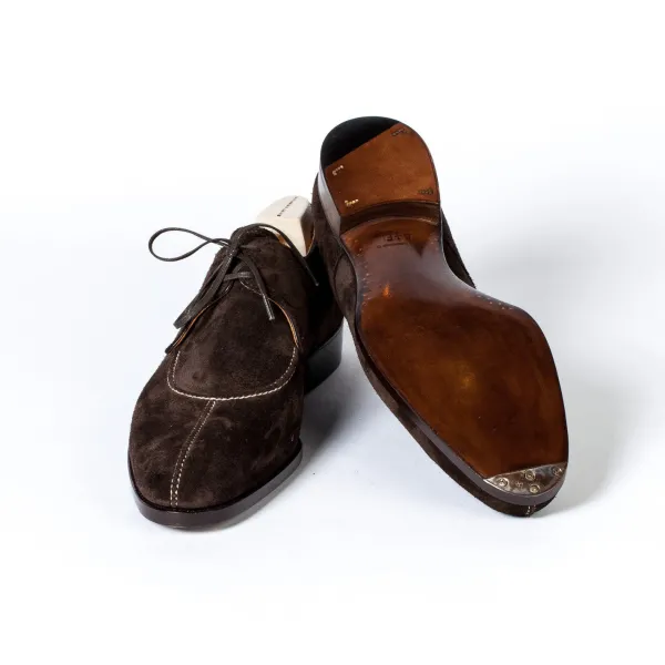 Saint Crispin's Serie! Derby „Franzosischer Norweger" Aus Dunkelbraunem Wildleder* Mto