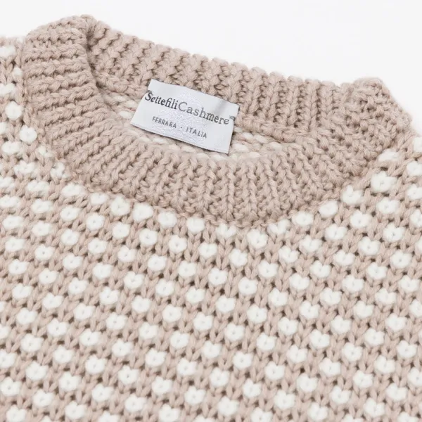 Settefili X Mj: Pullover „Motivo A Perline" Aus Reiner Merinowolle* Strickwaren