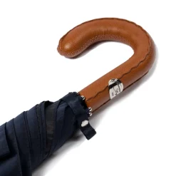 Maglia Sportlicher Regenschirm In Dunkelblau Mit Handgenahtem Ledergriff* Regenschirme