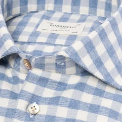 Borriello Sportshirt „Cash-Vichy" Aus Feinem Luxusflanell Linea Passion* Freizeithemden