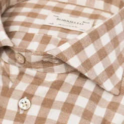 Borriello Sportshirt „Cash-Vichy" Aus Feinem Luxusflanell Linea Passion* Freizeithemden
