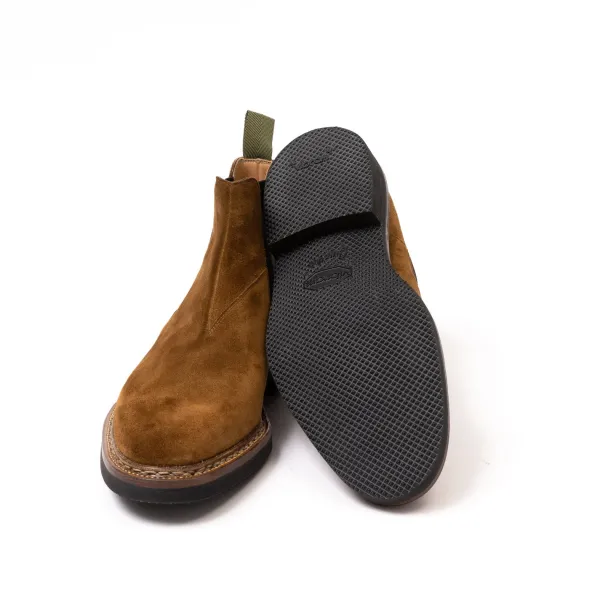Saint Crispin's Stiefel „Winter Chelsea" Aus Dunkelbraunem Wildleder Reine Handarbeit* Mto