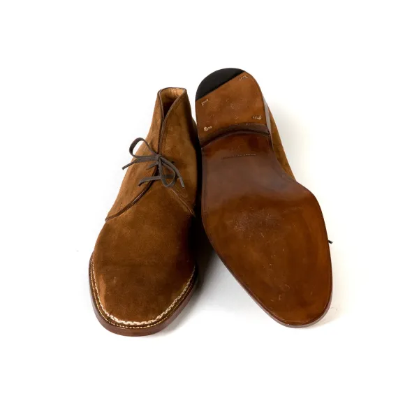 Saint Crispin's Stiefeletten „Chukka Norvegese" Aus Cognacbraunem Kudu-Antilopen-Vollnarbenleder* Mto