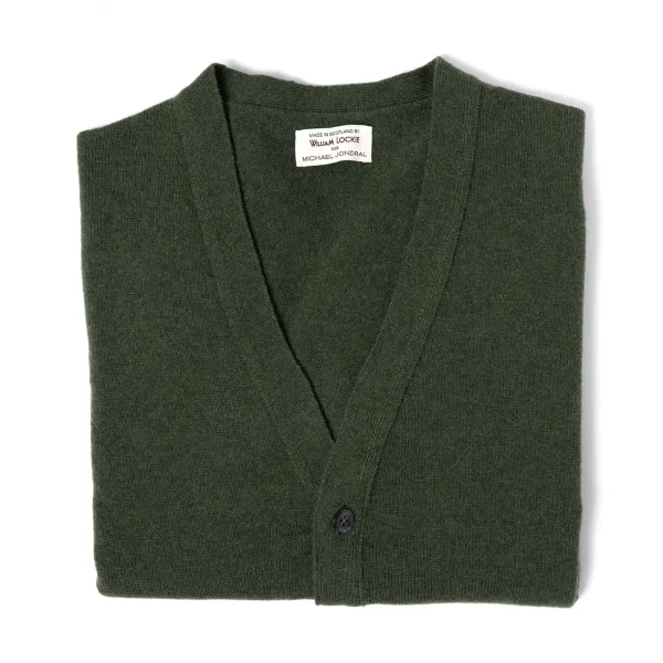 William Lockie Strickjacke „Leven Cardigan" Aus Geelong-Lammwolle 2-Lagig* Strickwaren