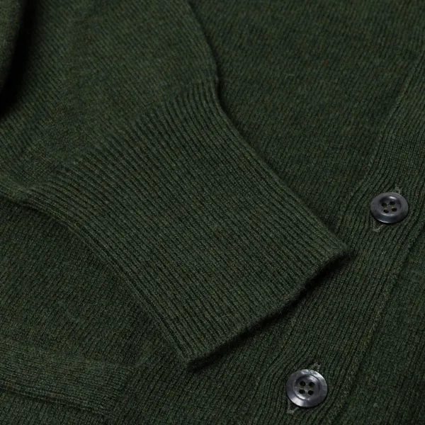 William Lockie Strickjacke „Leven Cardigan" Aus Geelong-Lammwolle 2-Lagig* Strickwaren