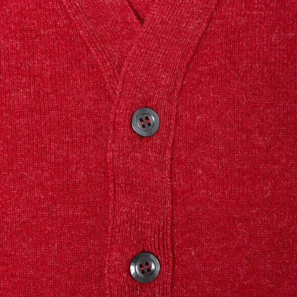 William Lockie Strickjacke „Leven Cardigan" Aus Geelong-Lammwolle 2-Lagig* Strickwaren