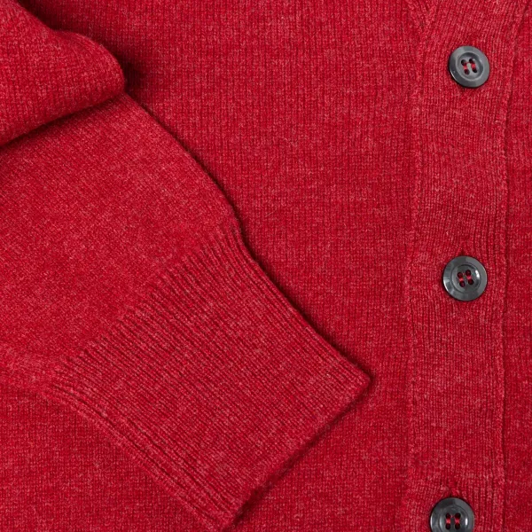 William Lockie Strickjacke „Leven Cardigan" Aus Geelong-Lammwolle 2-Lagig* Strickwaren