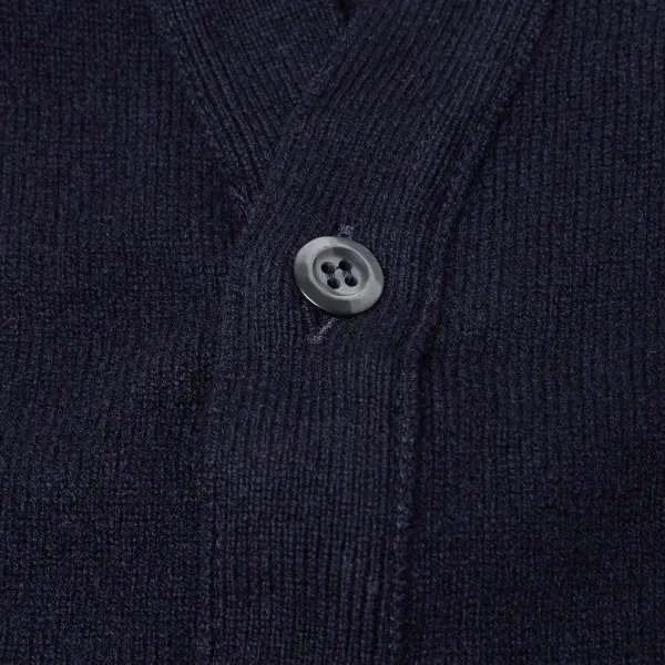 William Lockie Strickjacke „Leven Cardigan" Aus Geelong-Lammwolle 2-Lagig* Strickwaren