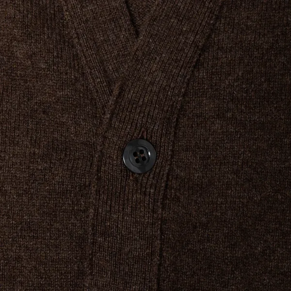 William Lockie Strickjacke „Leven Cardigan" Aus Geelong-Lammwolle 2-Lagig* Strickwaren