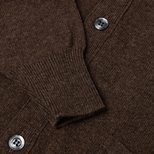 William Lockie Strickjacke „Leven Cardigan" Aus Geelong-Lammwolle 2-Lagig* Strickwaren