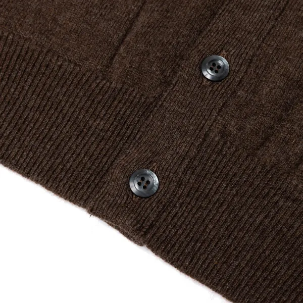 William Lockie Strickjacke „Leven Cardigan" Aus Geelong-Lammwolle 2-Lagig* Strickwaren