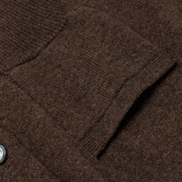 William Lockie Strickjacke „Leven Cardigan" Aus Geelong-Lammwolle 2-Lagig* Strickwaren