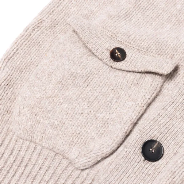 William Lockie Strickjacke „Lomond Knit-Bomber" Aus 4-Lagiger Geelong-Lammwolle* Strickwaren