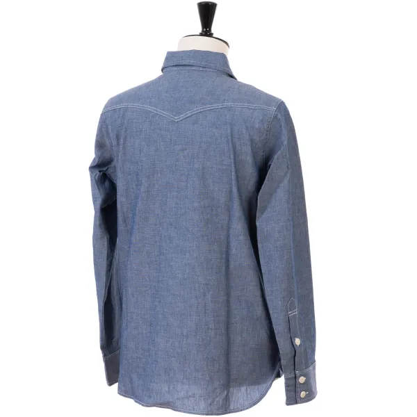 Tellason X Michael Jondral: Japanisches Baumwoll-Chambray „Bridgewater" Wor* Freizeithemden