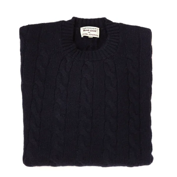 William Lockie Zopfpullover „Chirnside Cable" Aus Reinem Schottischem 4-Lagigem Kaschmirpullover* Strickwaren