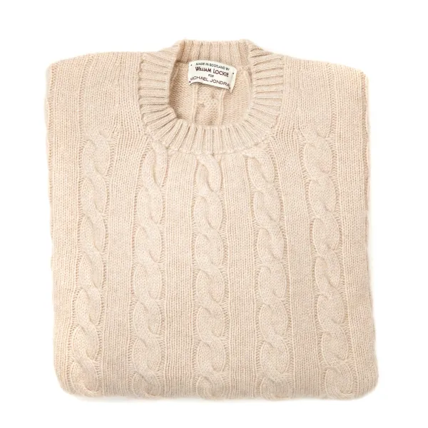 William Lockie Zopfpullover „Chirnside Cable" Aus Reinem Schottischem 4-Lagigem Kaschmir* Strickwaren