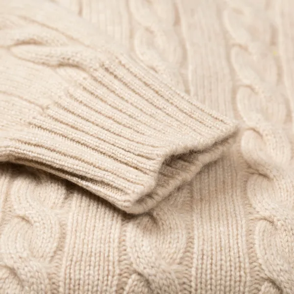 William Lockie Zopfpullover „Chirnside Cable" Aus Reinem Schottischem 4-Lagigem Kaschmir* Strickwaren